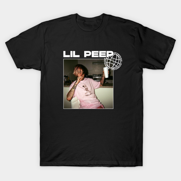 Aesthetic Lil Peep "Smoke and Drink" Design - Lil Peep - T-Shirt