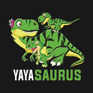 YAYAsaurus Cute YAYA Saurus Dinosaur Christmas T-Shirt