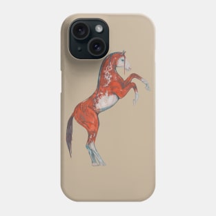 Paint red horse Phone Case