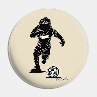 Footballer Sihouette7 Pin