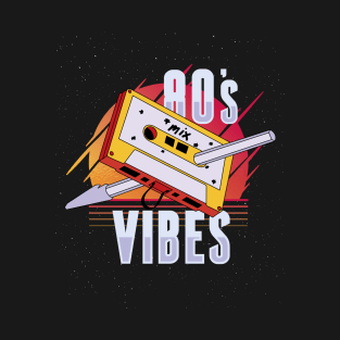 80's Vibes - Retro Cassette Tape - Mixtape T-Shirt