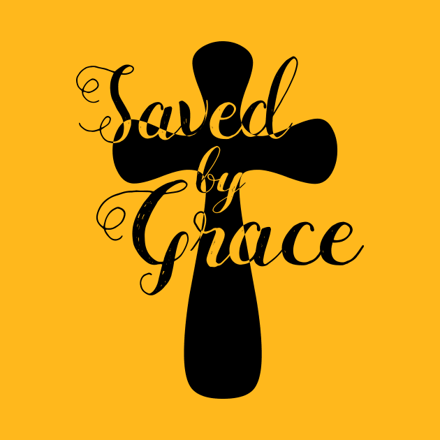 Saved by Grace Christian Cross by AlondraHanley