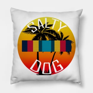 Salty Dog American Navy Sea Service Ribbon Pillow