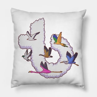 Team Building Birds Pillow