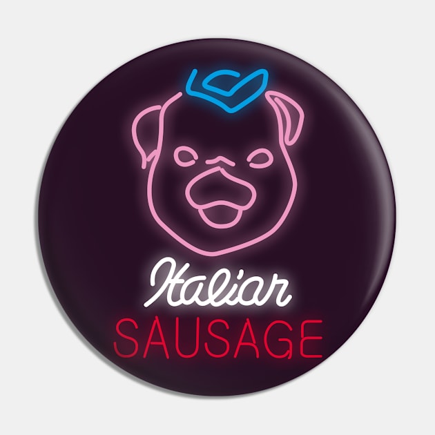 Satriale's Neon Pig Pin by Gothenburg Print