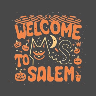 Welcome to Salem Halloween Cat Souvenir T-Shirt