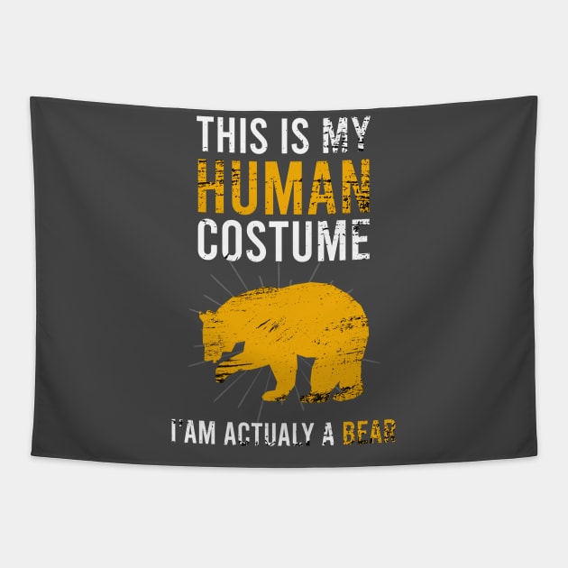 this is my human costume im actually a bear Tapestry by Teekingdom