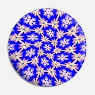 Blue and White Flower Pattern Pin