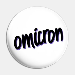 Greek Alphabet: omicron (black-purple) Pin