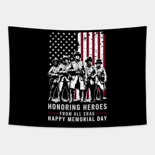 Honoring Heroes From All Eras Happy Memorial day | Veteran lover gifts Tapestry