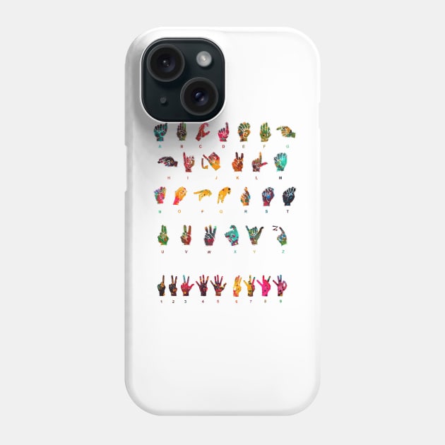 Sign Language Alphabet Phone Case by erzebeth