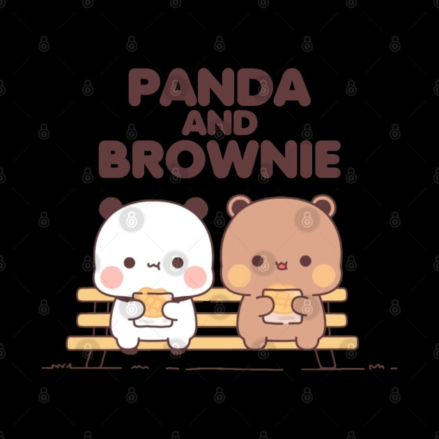 PANDA AND BROWNIE by rahobisona