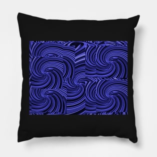 Purple & Black Swirls of Madness Pillow