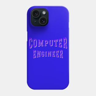 Computer Engineer in Purple Color Text Phone Case