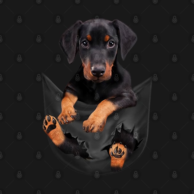 Doberman dog with love by designathome