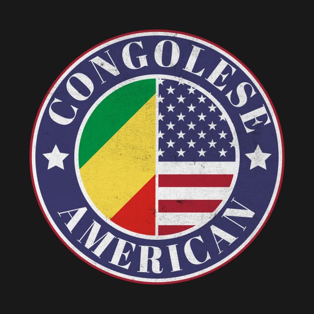 Proud Congolese-American Badge - Congo, Republic of the Flag by Yesteeyear