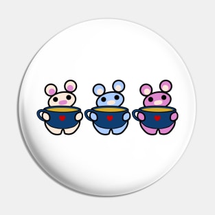 Three Chibis (Tea) Pin