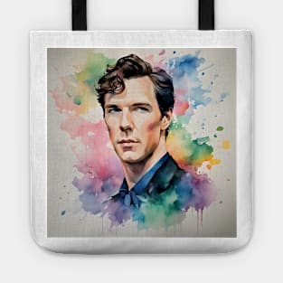 colorful sketch with   Benedict Cumberbatch Tote