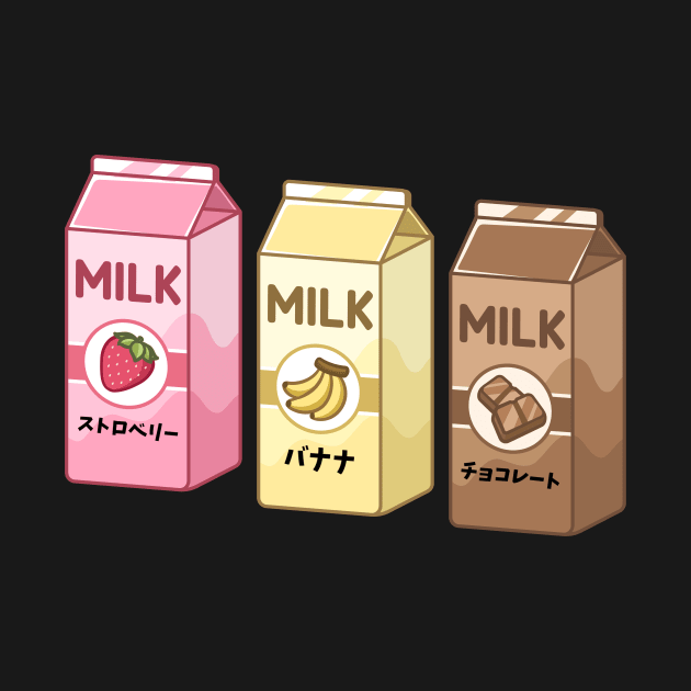 Milk Cow Japanese Katakana Cows Kawaii Since by Flowering Away