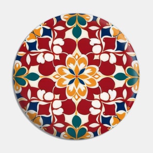 Brightly Colored Geometric Floral Pattern. Pin