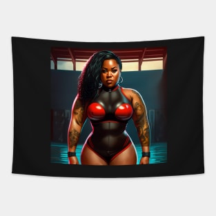 Summer Vibes, Curvy Summer, Curvy and Beautiful Superwoman lifter. Bodybuilder. Female are strong. Sticker Tapestry