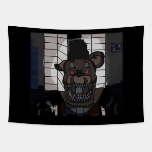 Nightmare Freddy Jumpscare Tapestry