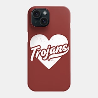 Vintage Trojans School Spirit // High School Football Mascot // Go Trojans Phone Case