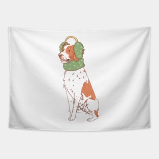 Cozy Brittany Spaniel Tapestry