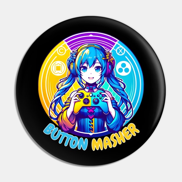 Button smashing gamer girl Pin by Japanese Fever