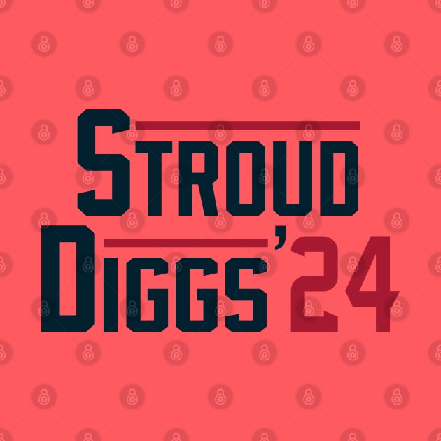 Stroud & Diggs 2024 Houston design by FanSwagUnltd