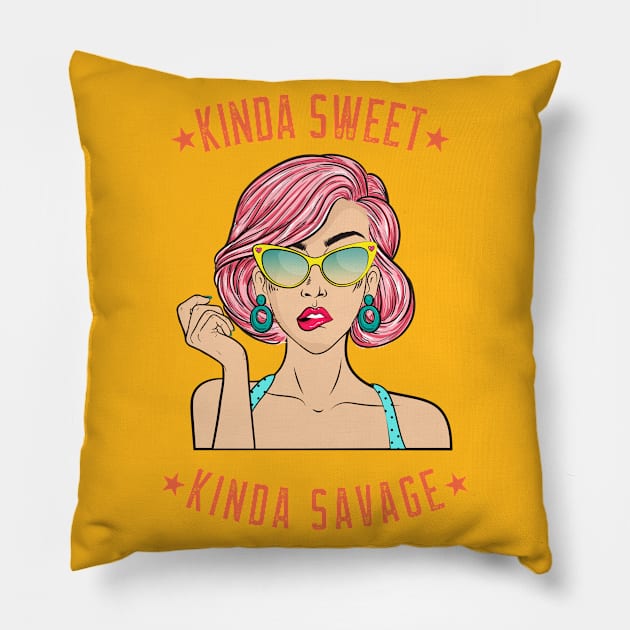 Sweet and Sassy Pillow by BeeZeeBazaar