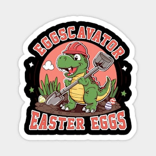 Eggscavator Dino Easter Egg Hunt Adventurer Design Magnet