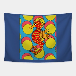 Seahorse Water Swim Badge Tapestry