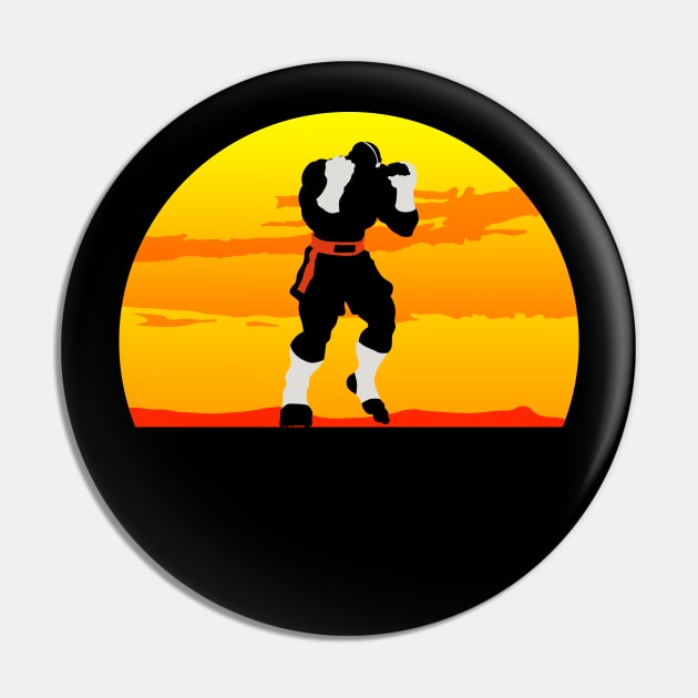 Sagat's Sunset Pin by nickbeta