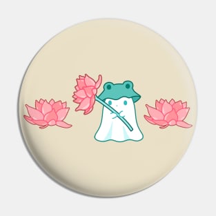 Ghosts in froggy hats Pin