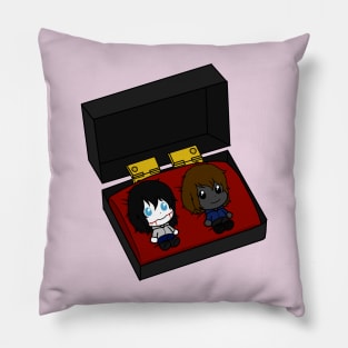 jeff the killer and eyeless jack chibi figure Pillow