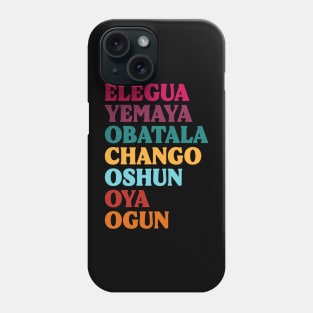 African, Seven African Gods Powers Obatala Orisha Spirits Santeria Phone Case