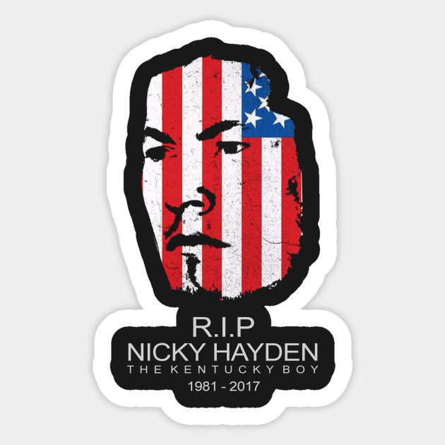 Rip Nikcy Hayden Rip Nicky Hayden Sticker Teepublic Au