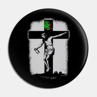 Street Art Savior: Jesus the Graffiti Artist Pin