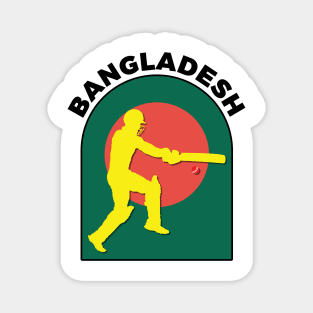 Bangladesh Cricket Batsman Bangladesh Flag Magnet