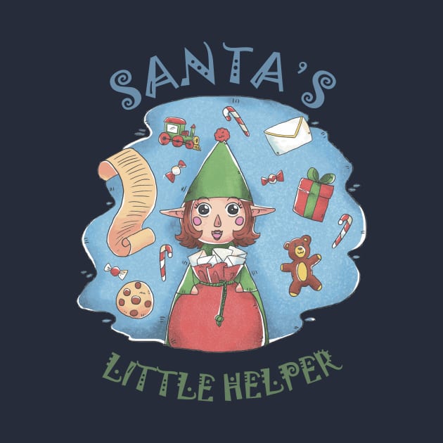 Santas Little Helper - Happy Christmas and a happy new year! - Available in stickers, clothing, etc by Crazy Collective