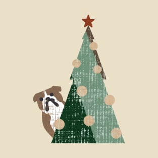 Minimal Christmas English Bulldog T-Shirt