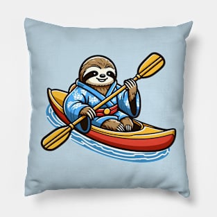 Kayaking sloth Pillow