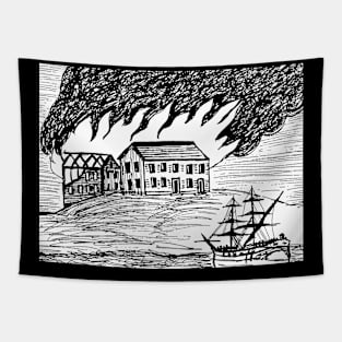 The Burning of Fort Johnston Tapestry