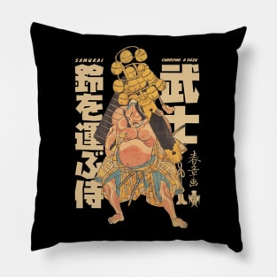 Samurai Carrying a Suzu Pillow