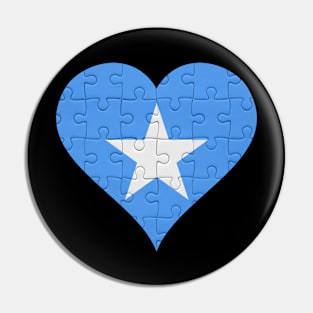 Somali Jigsaw Puzzle Heart Design - Gift for Somali With Somalia Roots Pin