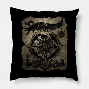 Blackbeard's Dragon Treasure Scroll Pillow