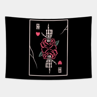 Rose and Skull Tapestry