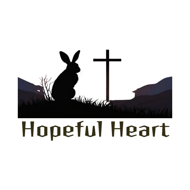 Hope ful Heart /Easter Bunny with a Cross /  Easter Gifts by benzshope