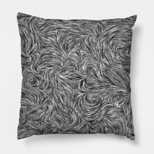 Black and White Swirl Pattern Pillow